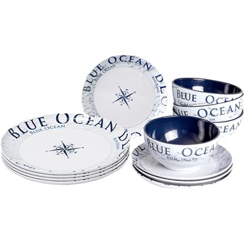 Σετ πιατικά Brunner Blue Ocean (12 τεμ.)