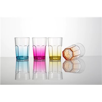 Ποτήρια νερού Brunner Octoglass πολύχρωμα σετ (4 τεμ.)